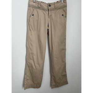 Athleta Tan Chino straight Leg Beach Comber Pants Y2K size 2 vintage